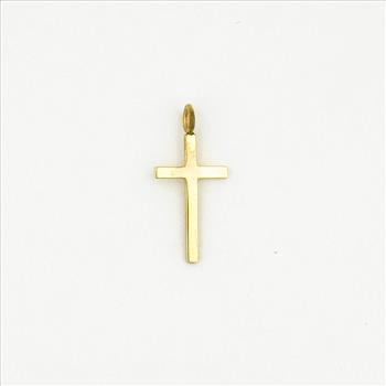 14K Yellow Gold High Polished Cross Pendant/Charm
