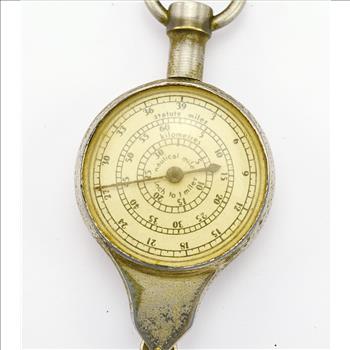 Rare Vintage Antique Map Measure Compass Germany Nautical Miles