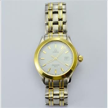 Omega Seamaster 120M White Wave Dial Mens Watch 42MM