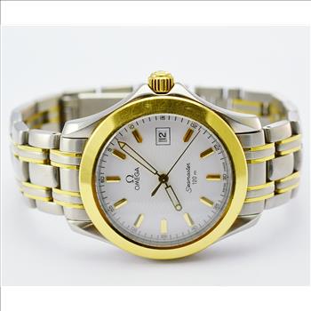 Omega Seamaster 120M White Wave Dial Mens Watch 42MM