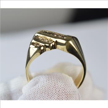 $2,000 Retail 18K Gold Channel Set Diamond Ring