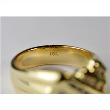 $2,000 Retail 18K Gold Channel Set Diamond Ring