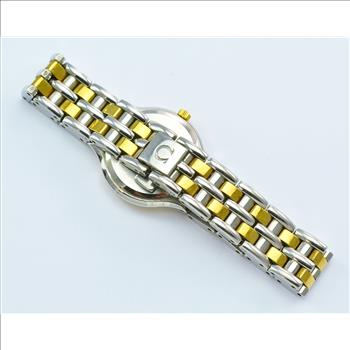 Omega De Ville Stainless Steel Two Tone Gold Dial Watch 23MM