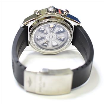 Breitling Bentley GMT Chronograph Stainless Steel Watch on Rubber Strap AB0431