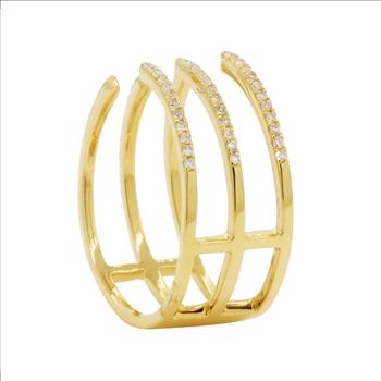 14K Yellow Gold 3.15 Grams Open Shank Style Diamond Ring