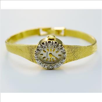 Longines 14K Two Tone Gold Silver Dial Diamond Ladies Watch