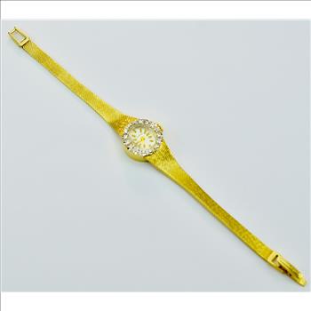Longines 14K Two Tone Gold Silver Dial Diamond Ladies Watch