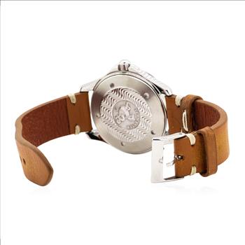 Omega Seamaster Stainless Steel Watch on Leather Strap
