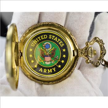 Antique US Army Pocket Watch With Unique Engraving