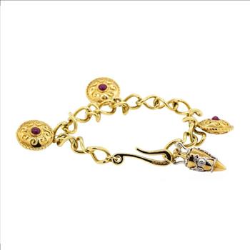 Artlinea Design 14K Yellow Gold 15.33 Grams Charm Bracelet