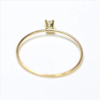 14K Yellow Gold Round Diamond Solitaire Ring 