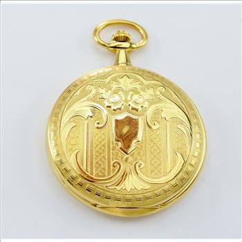 Colibel White Dial Pocket Watch in Yellow Gold Overlay
