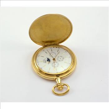 Colibel White Dial Pocket Watch in Yellow Gold Overlay