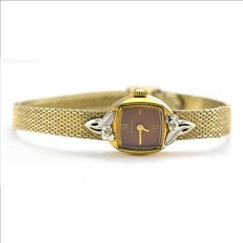 Bulova Stainless Steel Red Dial Lady's Watch 