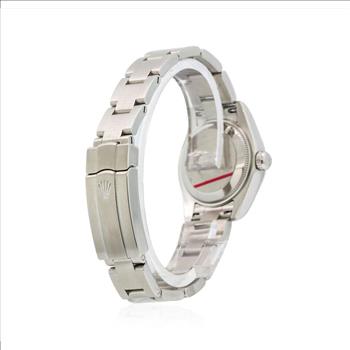 Rolex Oyster Perpetual Stainless Steel Silver Dial Lady's Watch With Authenticity Card