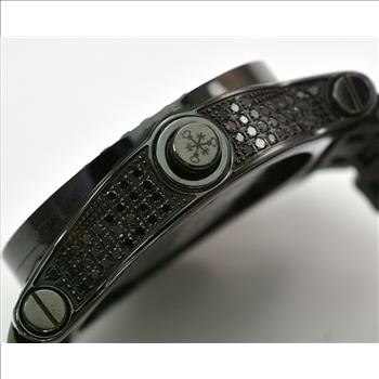 Techno JPM Stainless Steel Mother of Pearl Dial With Factory Black Diamond Dial PVD Watch