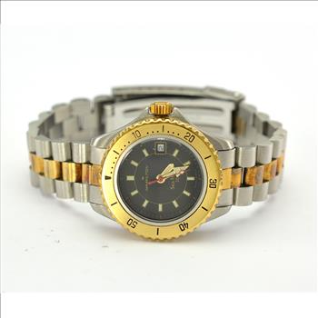 Hamilton Sea Hawk Stainless Steel Two Tone Black Dial Ladies Watch