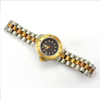 Hamilton Sea Hawk Stainless Steel Two Tone Black Dial Ladies Watch