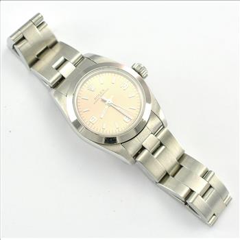 Rolex Stainless Steel Copper Bronze Dial Lady's Watch 25MM