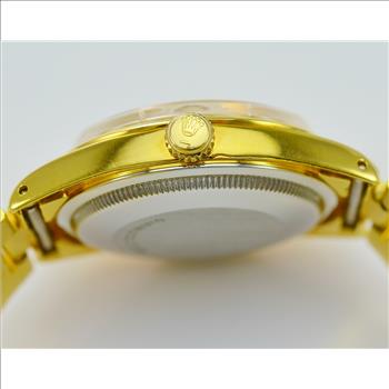 Rolex Date Stainless Steel With Yellow Gold Overlay Gold Dial Men's Watch
