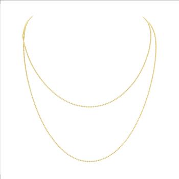 Tiffany & Co. 18K Yellow Gold 3.60 Grams Beaded Link Chain Necklace