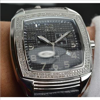 Icelink 1.61 Carats t.w. Diamond Watch Stainless Steel 47 x 47 MM