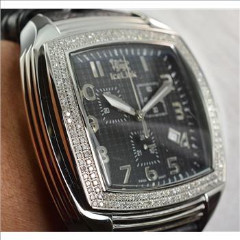 Icelink 1.61 Carats t.w. Diamond Watch Stainless Steel 47 x 47 MM