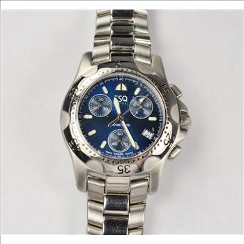 Stainless Steel ESQ Swiss Blue Chrono Dial Watch