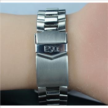 Stainless Steel ESQ Swiss Blue Chrono Dial Watch