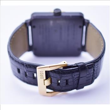 Bell & Ross Aviation BR01-92 Carbon Case & 18K Gold Watch on Leather Strap