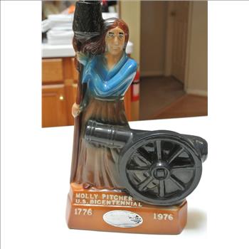 1976 Old Mr. Boston, Molly Pitcher, Empty Whiskey Decanter