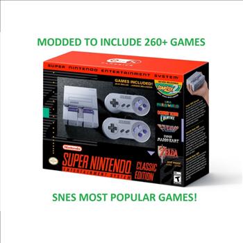 New Super Nintendo Entertainment System (SNES) Classic Modded w/ 260+ Games