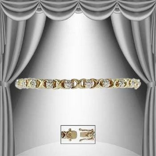 New! 0.21 ctw Natural Diamonds 18KGP Designer Bracelet  MSRP $2,385