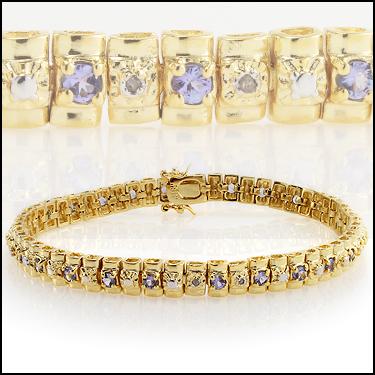 New! 2.05 Ctw Natural Amethyst & Diamond Designer 18KGP Bracelet MSRP $2,285!