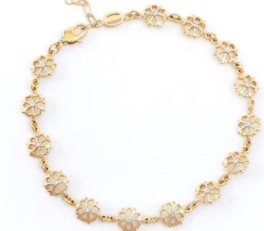 New! 0.12 Ctw Natural Diamonds 18KGP Designer Bracelet MSRP $2,235