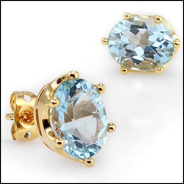 New 5.50 ctw Natural Blue Topaz 18KGP Designer Earrings MSRP $1,195!