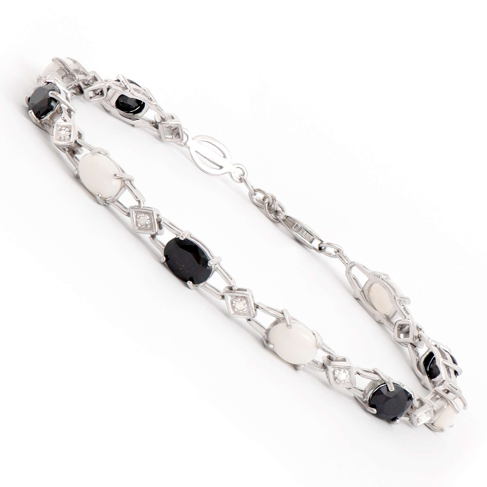 New! 8.09 cts Natural Diamond Opal Sapphire Designer Bracelet MSRP $2,475!