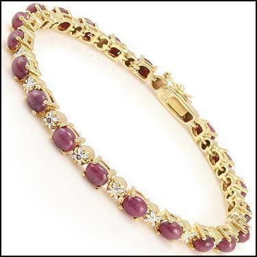 New 12.20 CTW Natural Ruby & Diamond Designer Bracelet MSRP $2,295!