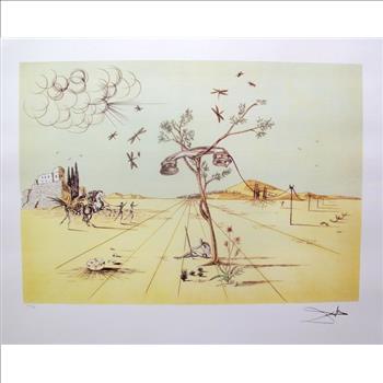Salvador Dali DISEMBODIED TELEPHONE IN THE DESERT Limited Ed. Lithograph