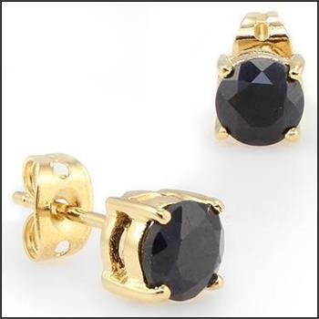 New! 2.15 Ctw Natural Sapphire 18KGP Designer Earrings MSRP $1,285!