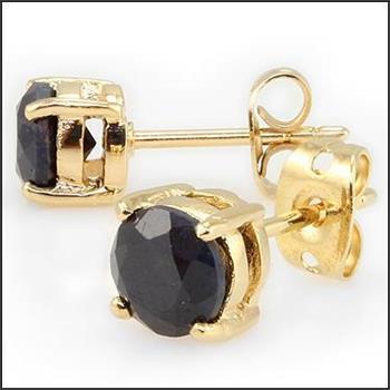 New! 2.15 Ctw Natural Sapphire 18KGP Designer Earrings MSRP $1,285!