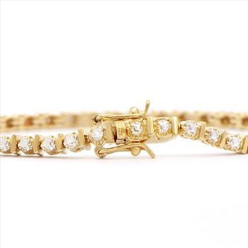 New 0.16 Cts Natural Diamond 18K Gold Plated Designer Bracelet MSRP $2,475!