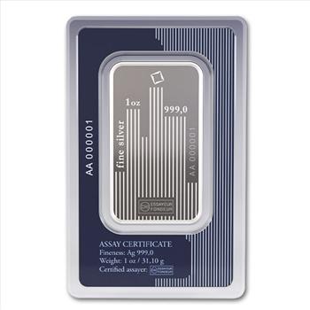Great Investment! Valcambi 1 Ounce Skyline Silver Bar 1 Ounce .999 Pure  IRA Approved