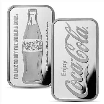 Great Investment! Coca-Cola Silver Bar - 1 Ounce .999 Pure IRA Approved