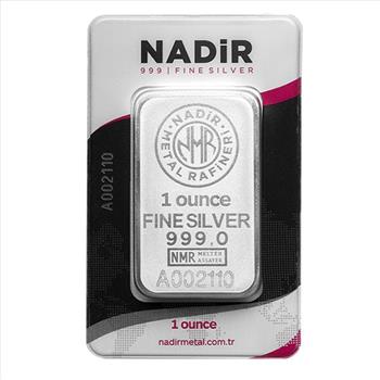 Great Investment! 1 Ounce Nadir Silver Bar - With Assay Package .999 Pure Silver IRA Approved