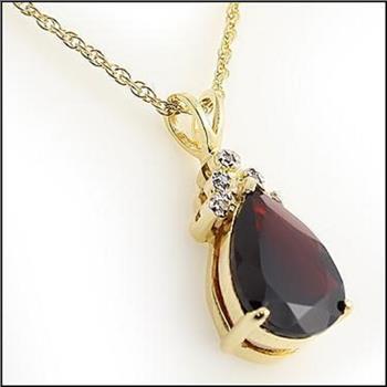 New! 3.79 Ctw Natural Garnet & Diamond 18KGP Designer Necklace MSRP $1,695!