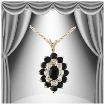 New! 2.66 Ctw Natural Sapphire Diamond Designer Necklace MSRP $1,695!