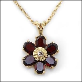 New! 2.26 Ctw Natural Garnet & Diamond 18KGP Designer Necklace MSRP $1,695!