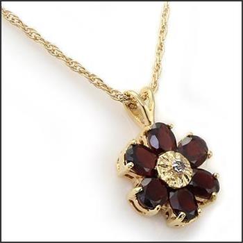 New! 2.26 Ctw Natural Garnet & Diamond 18KGP Designer Necklace MSRP $1,695!