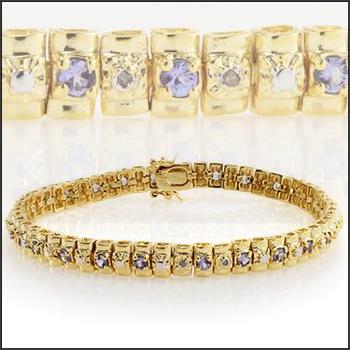 New! 2.05 Ctw Natural Amethyst & Diamond Designer 18KGP Bracelet MSRP $2,285!